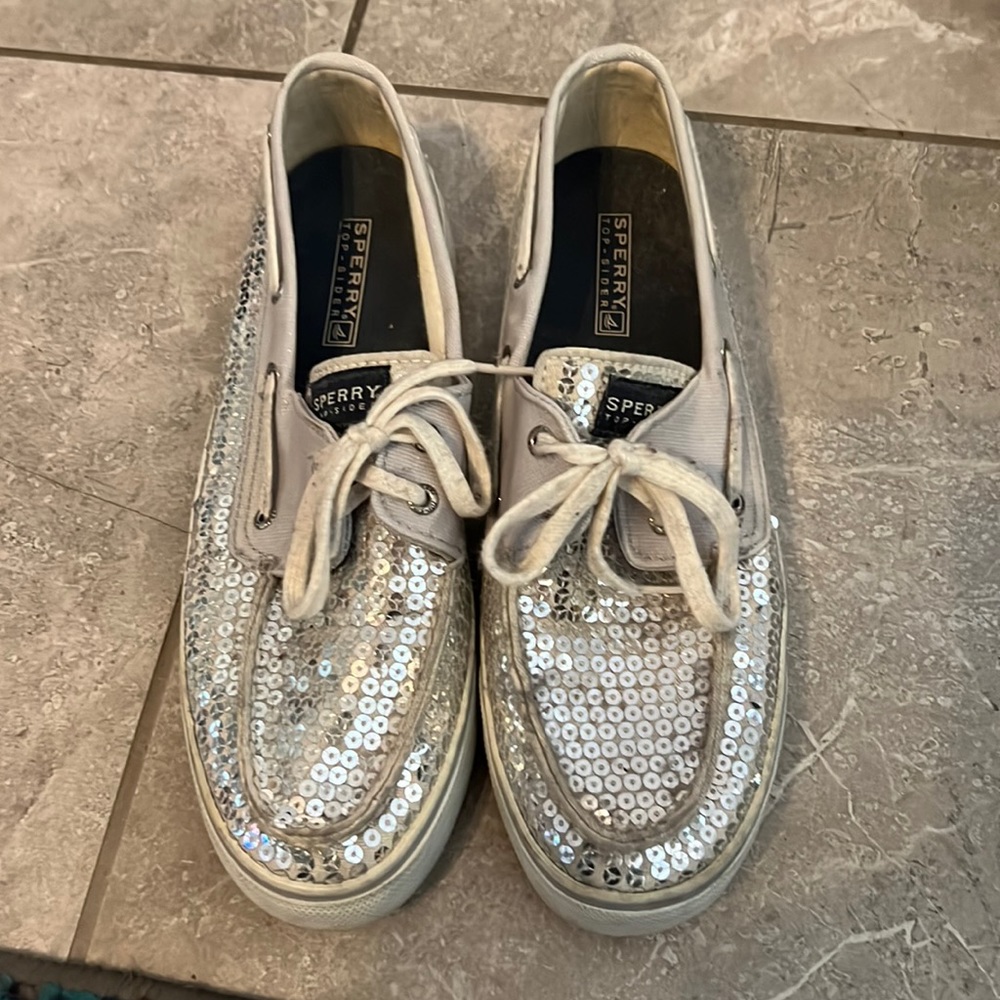 Sperry Sparkle Top Slider Sz 9